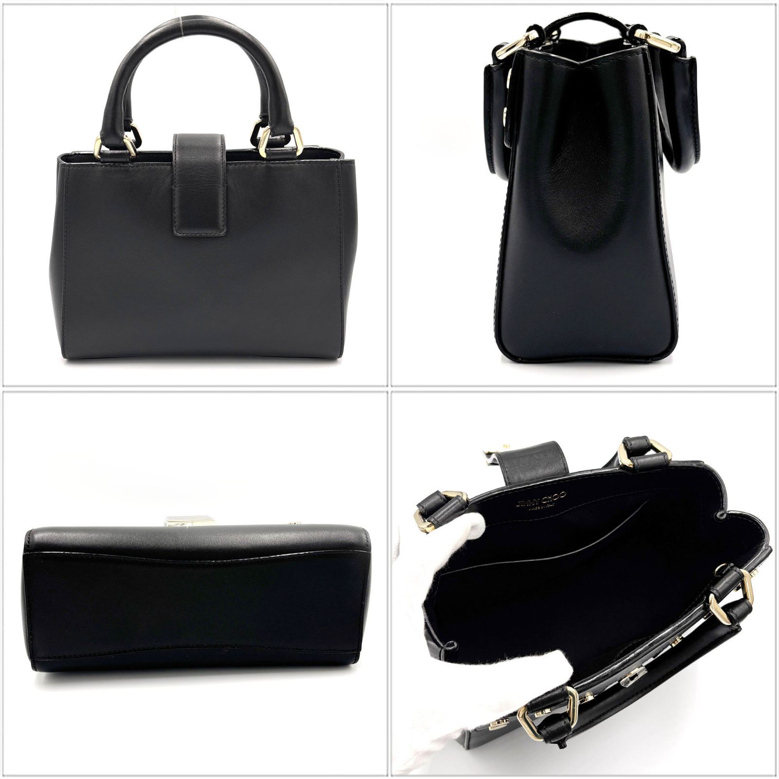 ジミーチュウ JIMMY CHOO ロケット 2WAY ハンドバッグ ブラック