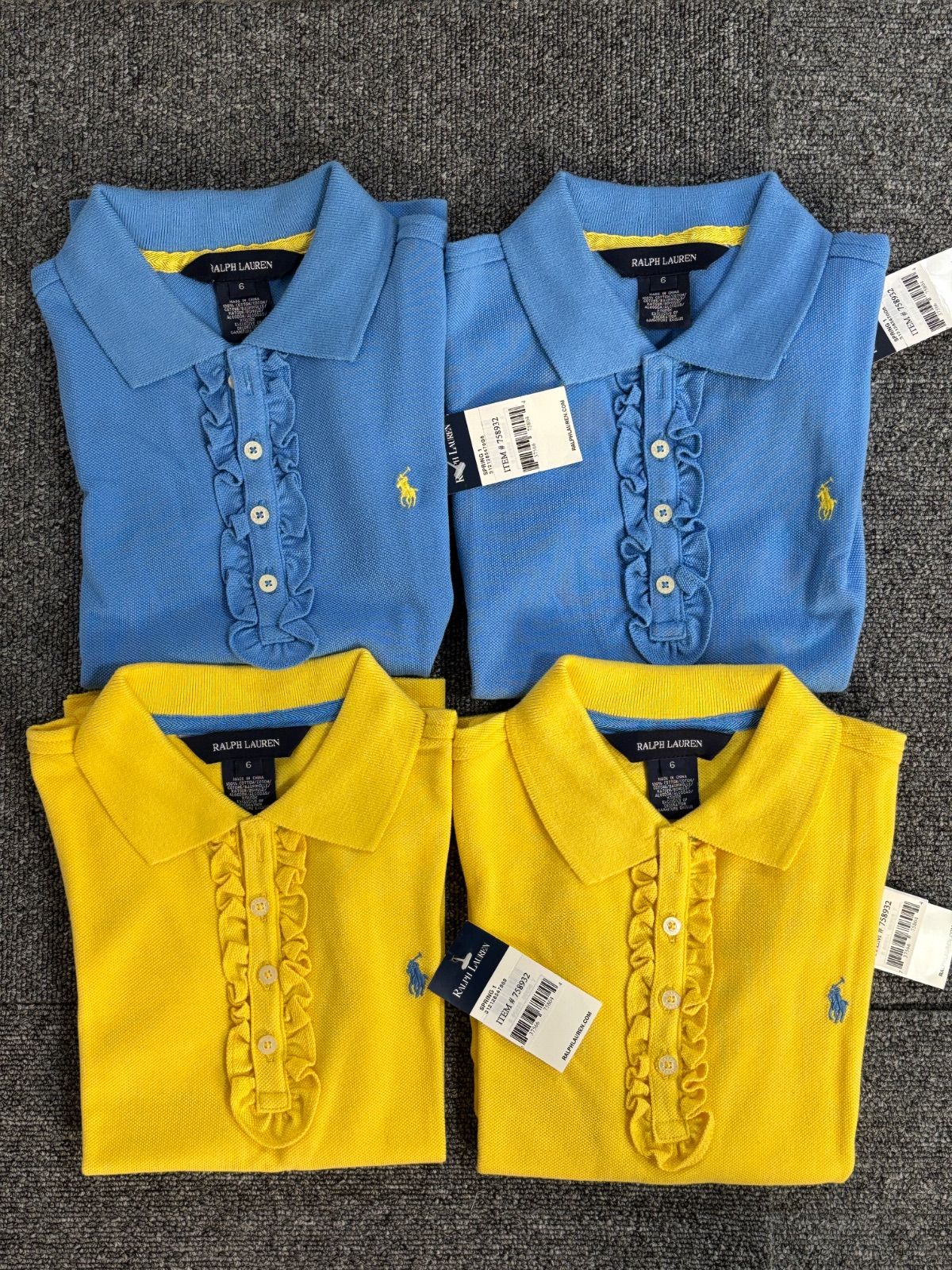 新品タグ付き RLX Ralph Lauren ラルフ 半袖ポロシャツ 総柄 L 未使用 RALPH LAUREN ラルフローレン タグ付き ポロシャツ 6