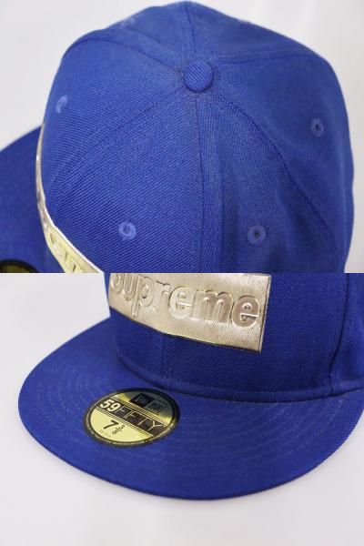 シュプリーム SUPREME × NEW ERA 16SS METALLIC BOX LOGO BLUE 7