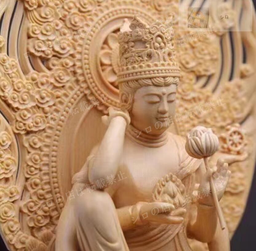 最新作木彫 仏師で仕上げ品 如意輪観音像 仏教美術 最新作木彫 仏師で仕上げ品 如意輪観音像 仏教美術 - メルカリ