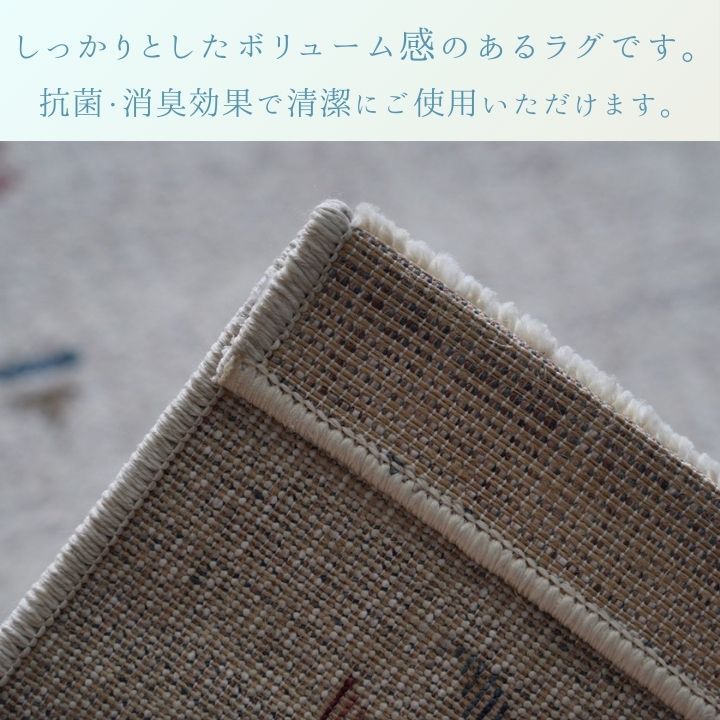 200x250㎝ ラグ カーペット 絨毯 マイア 頑丈 ペット消臭 抗菌効果 4001