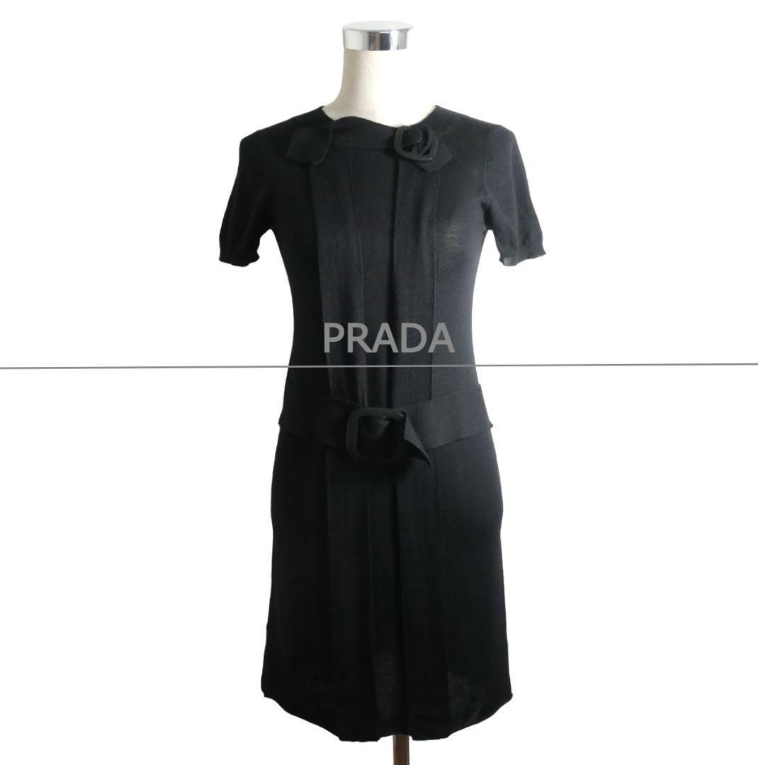 【ひなゆき様】極美品！PRADA プラダ ニット ワンピース ドレス 44 プラダ レディース ニット PRADA ブランド ワンピース トップス ニット