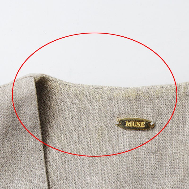 DEUXIEME CLASSE - 2022SS ミューズドゥーズィエムクラス MUSE de Deuxieme Classe LINEN CHINO VEST リネン チノ ベスト F/ベージュ 羽織り【2400013945349】 2022SS ミューズドゥーズィエムクラス MUSE de Deuxieme Classe