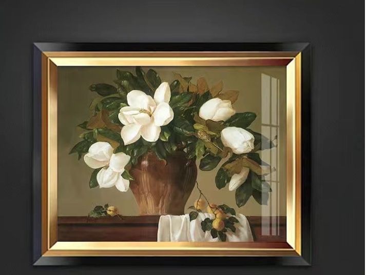 絵画 額縁 壁掛け インテリア 美術品 60×40㎝ 額装 花