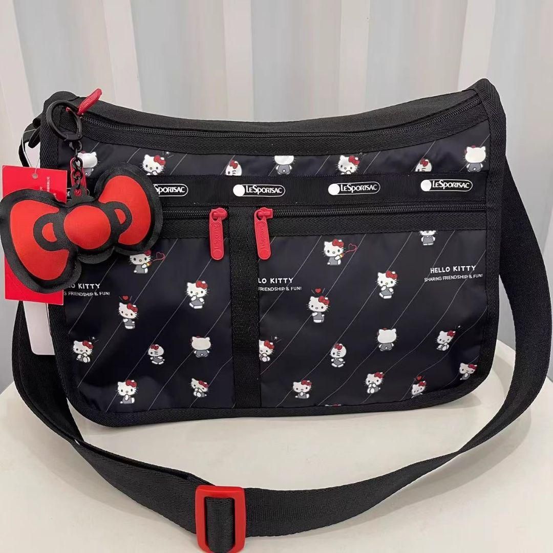 新品未使用】レスポートサック ハローキテ リボン結び ブラック
