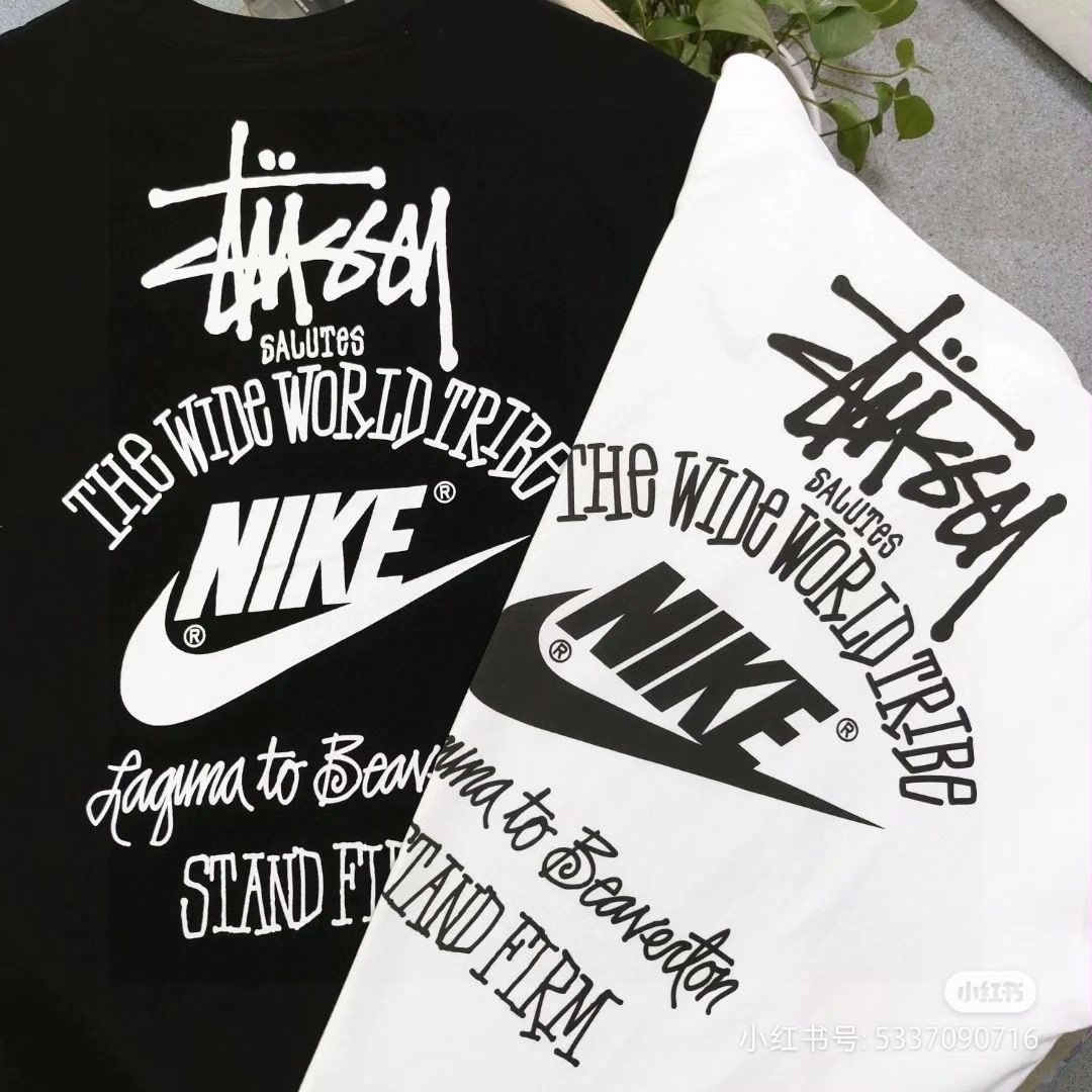 新作 Nike x stussy ステューシー ダイス Tシャツ 刺繍ロゴプリントカジュアル 半袖 Tシャツ 男女兼用