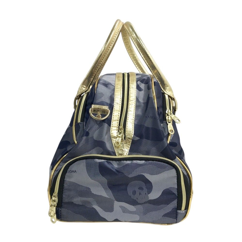 MARK&LONA マークアンドロナ　ボストンバッグミニバッグ付　カモフラ MARK&LONA マークアンドロナ 2WAY ボストンバッグ スカル 迷彩