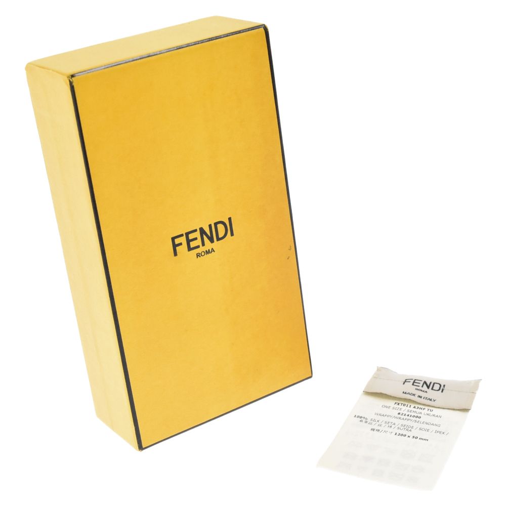 FENDI (フェンディ) 総柄 FFロゴ シルク スカーフ マルチカラー FXT011