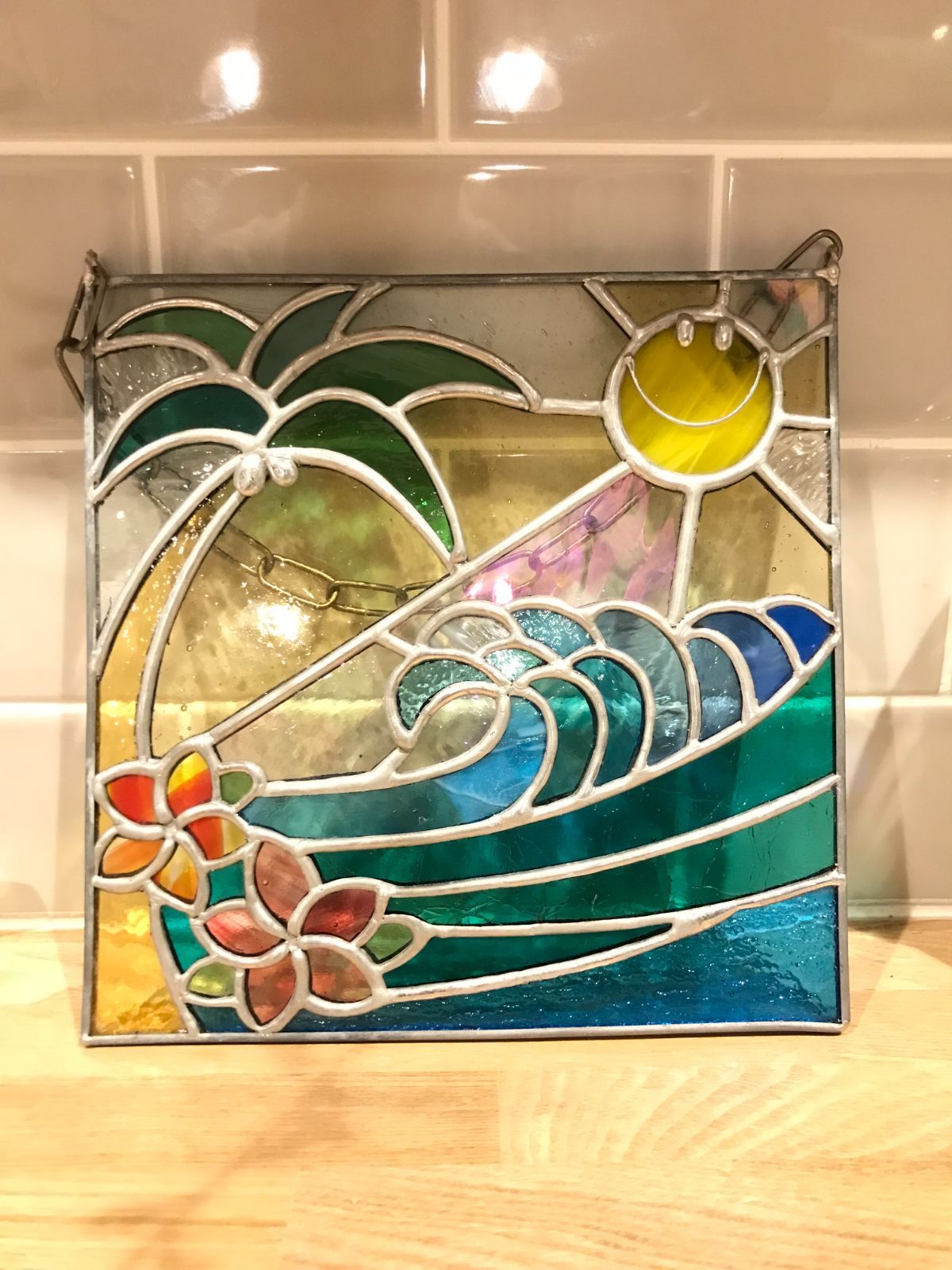 ステンドグラスパネルスマイル