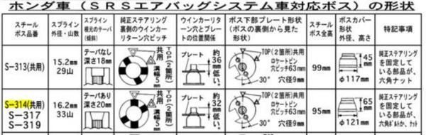 ハンドルボス 大恵 ステアリングボス ドマーニ MB3 MB4 MB5 エアバック対応 ボス 保安基準適合品 車検対応 日本製 S-314 - メルカリ