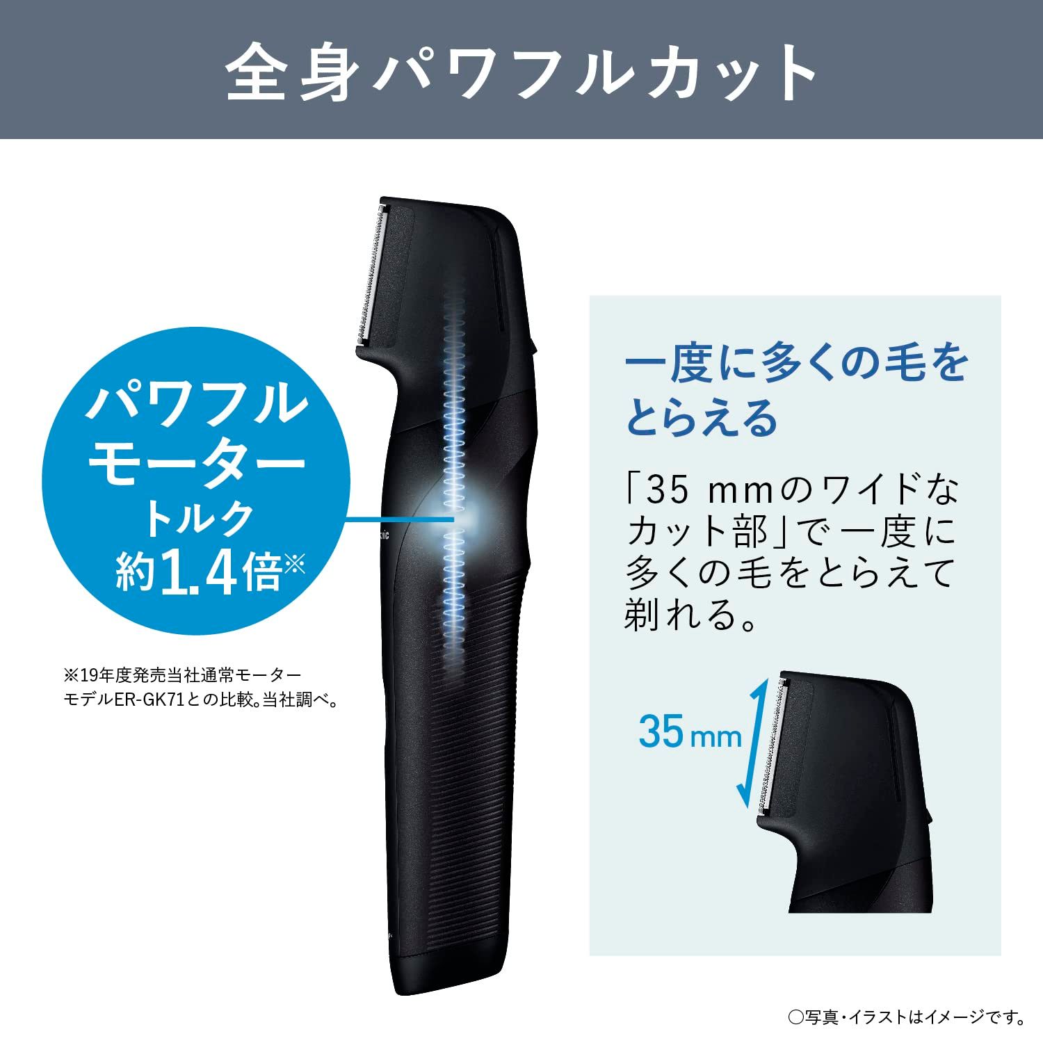 パナソニック ボディトリマー® ボディシェーバー VIO対応 お風呂剃り可