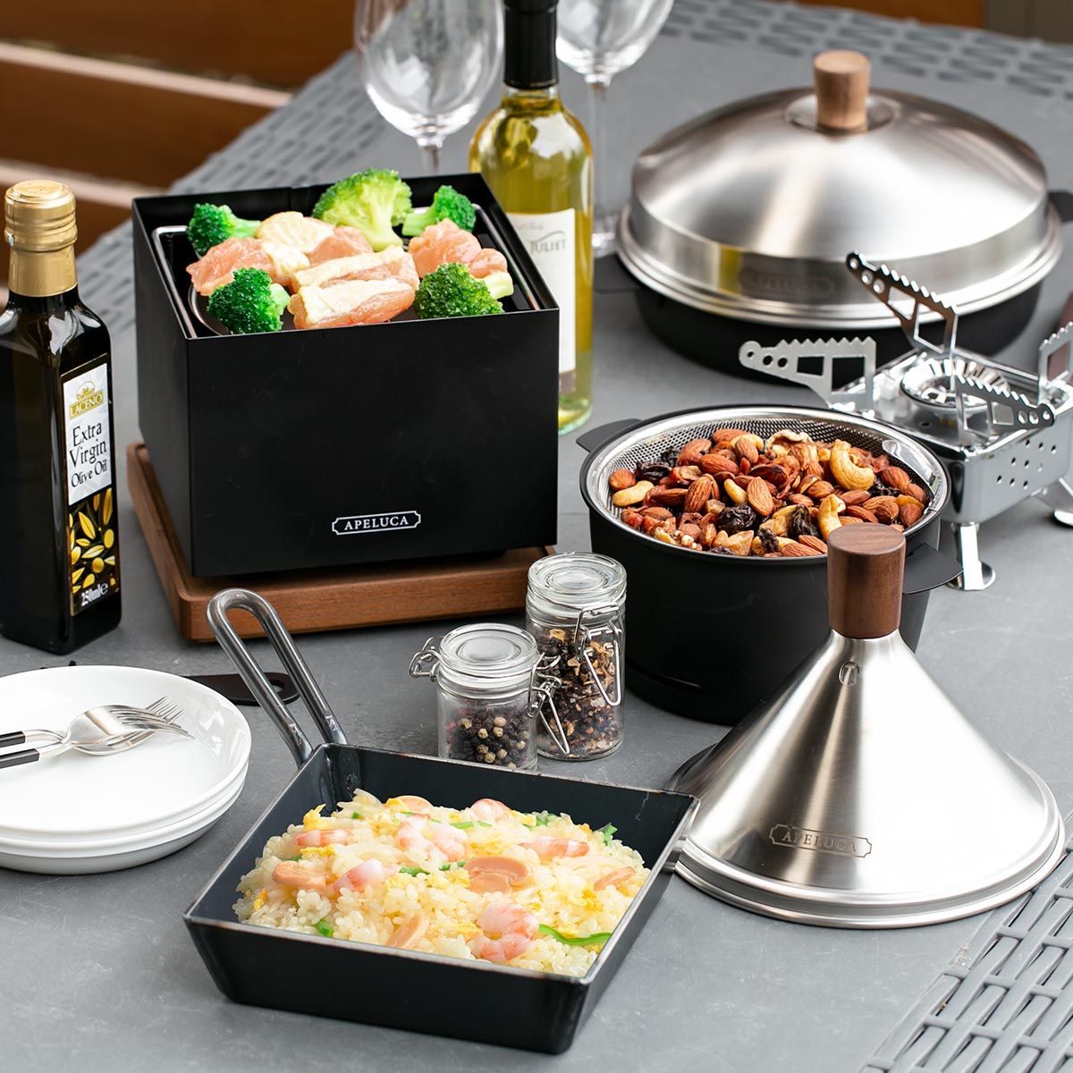 フライパン APELUCA コンパクトディープパン フタ付き 鉄製 日本製