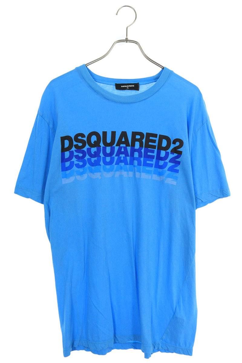 DSQUARED2ロゴ スウェットシャツXLネイビー ディースクエアード2 DSQUARED2 ディースクエアード ロゴ スウェットシャツ
