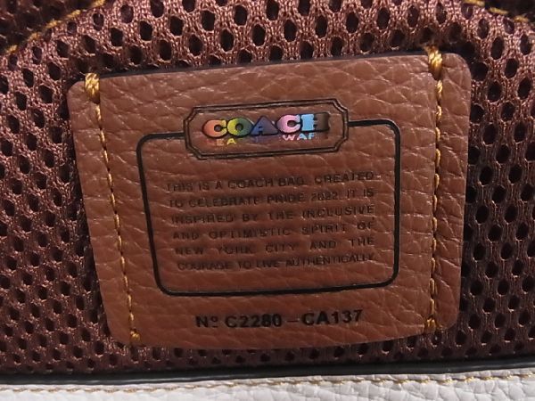 □極美品□ COACH コーチ CA137 チャーター ウィズパッチ レザー ミニ