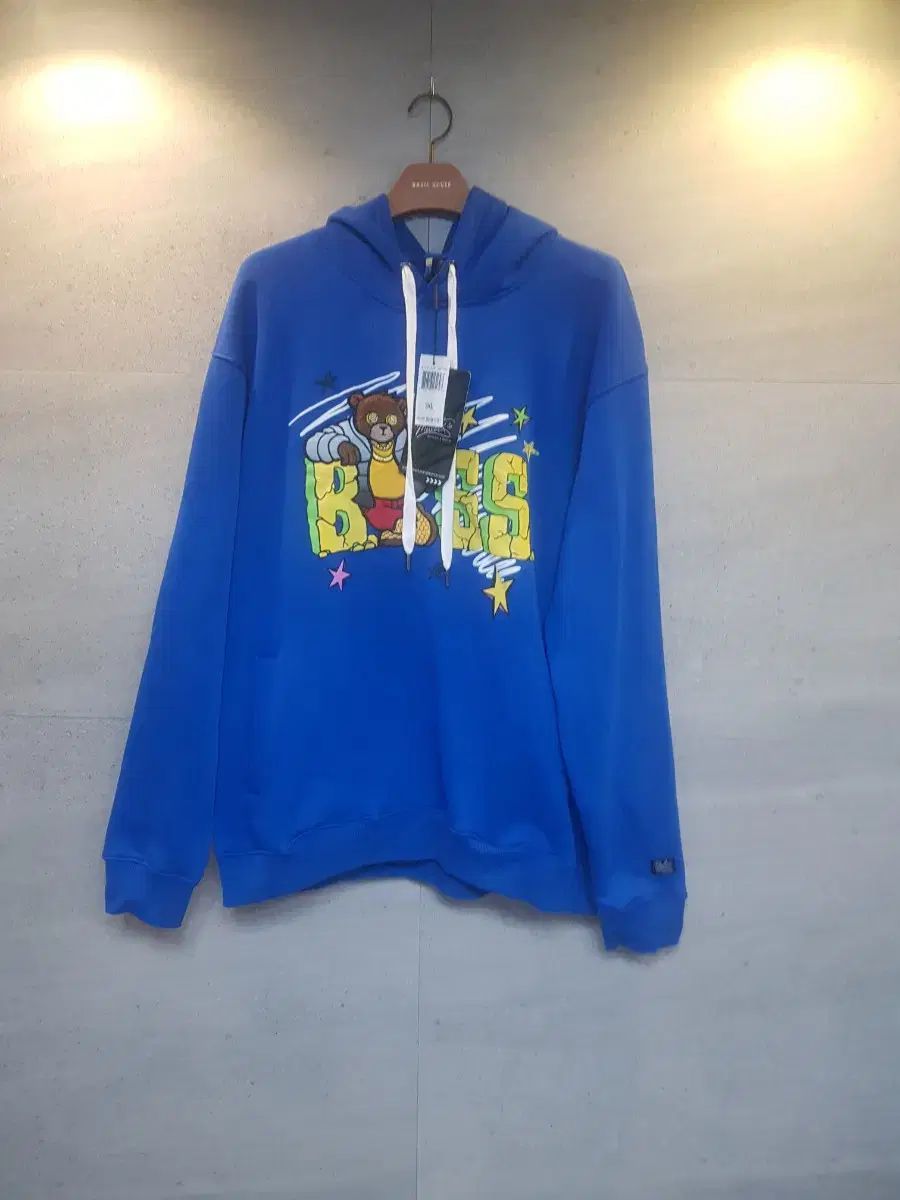 【雷市場（ポンジャン）商品韓国直送】 三次元のクマ ハンドルの数 ロイヤル 青 フード Tシャツ 新品