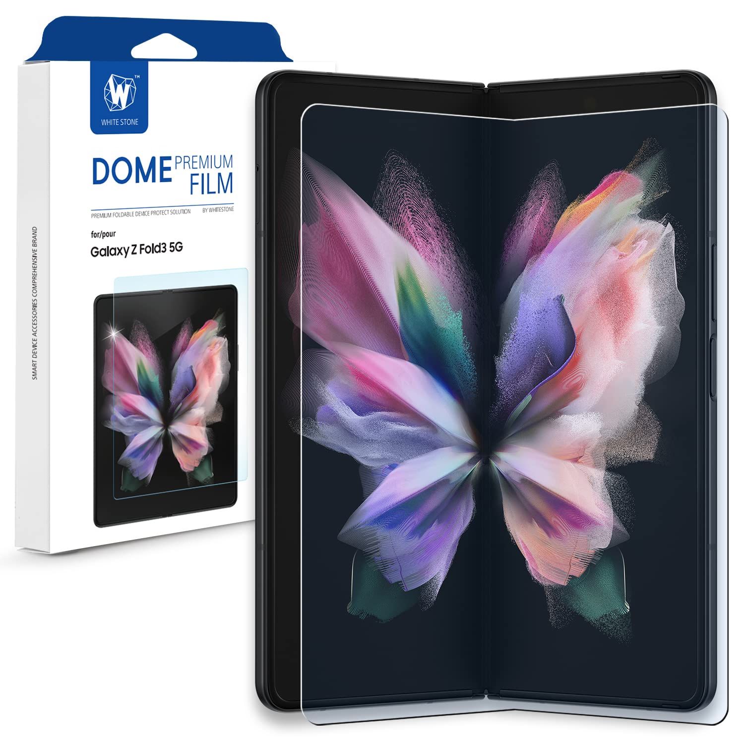 Dome Premium Folding Film 液晶保護フィルム（PETフィルム）（簡単な貼り付け、フルカバー、フルクリア、指紋防止）（Galaxy Z Fold3用）