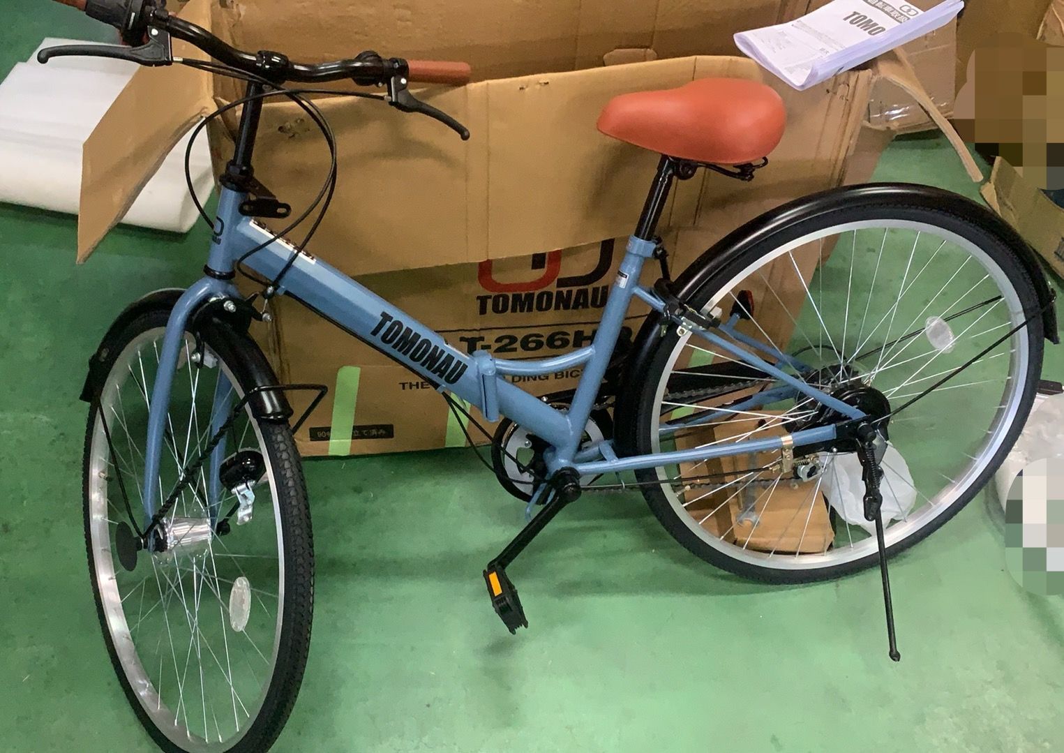 訳アリ TOMONAU シティサイクル 26インチ 6段変速--523738