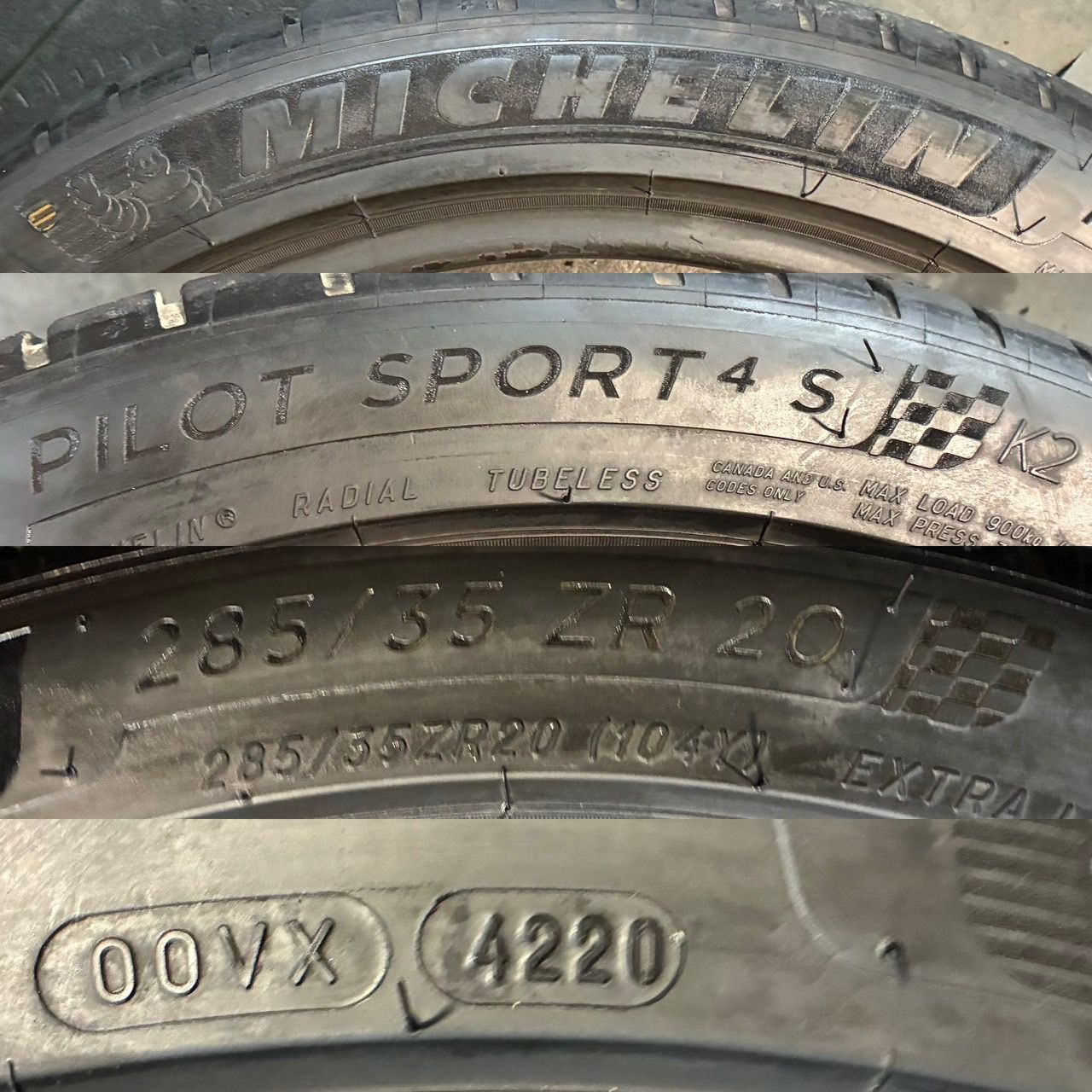 人気ブランドも見つかる！ 2020年製 約9分山 ミシュラン MICHELIN パイロットスポーツ PILLOTSPORT 4S 285 35R20 1本 h_236 最新アイテムを多数掲載！