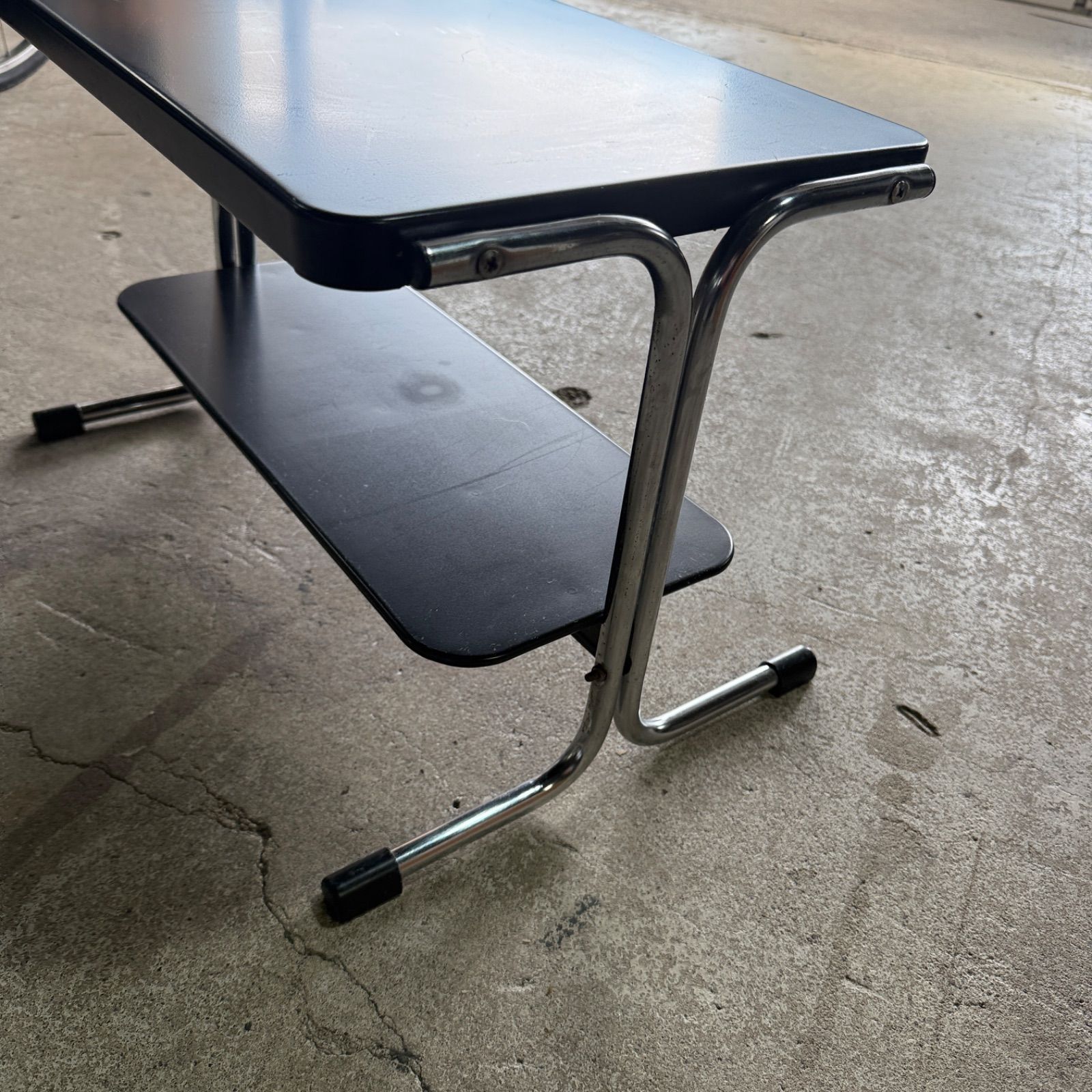 昭和レトロ ナショナル インダストリアル スチール製 テレビ台 サイド