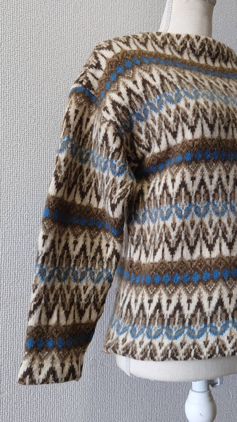 60-70's Iceland スウェーデン製 “Jersey Modeller” ジャガード織り