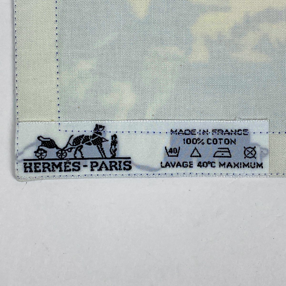 エルメス HERMES ランチョンマット アニマル柄 コットン ブルー マルチ