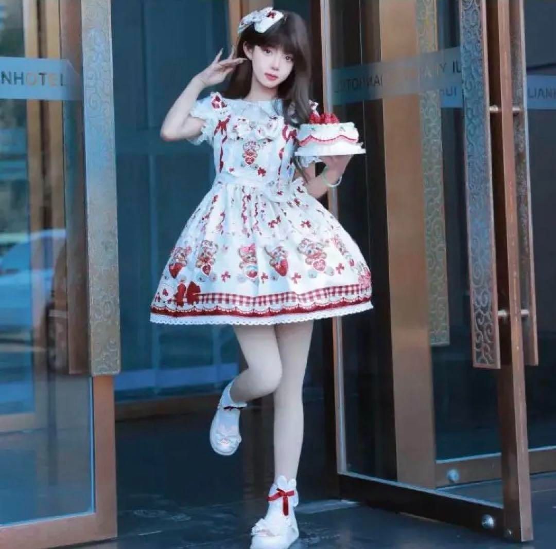楽天市場】くまちゃん 可愛いスカート ロリータワンピース