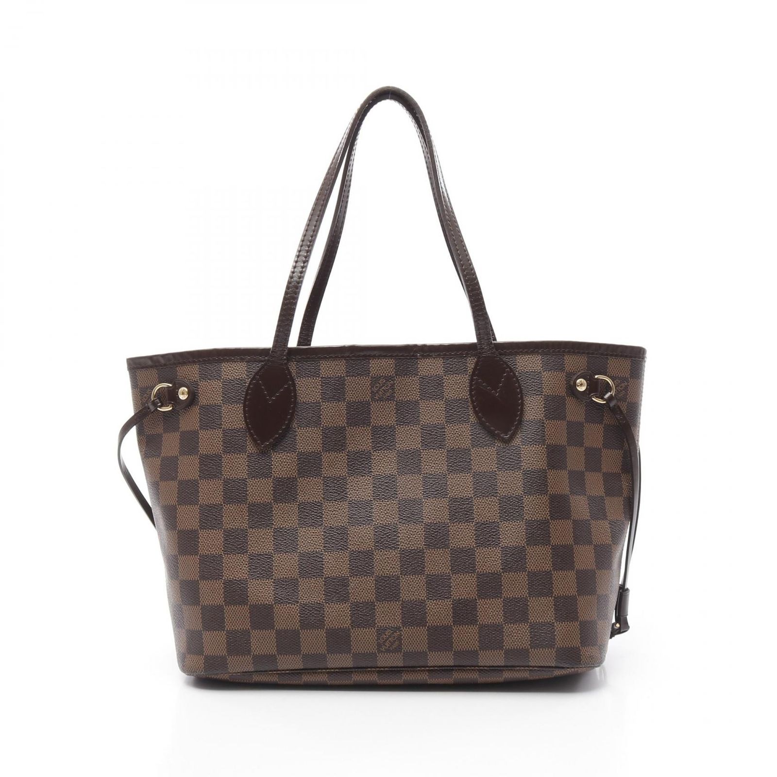 ルイ ヴィトン LOUIS VUITTON トートバッグ ネヴァーフルPM ダミエエベヌ N51109 PVCコーティングキャンバス レザー ネヴァーフルPM レディース Used B