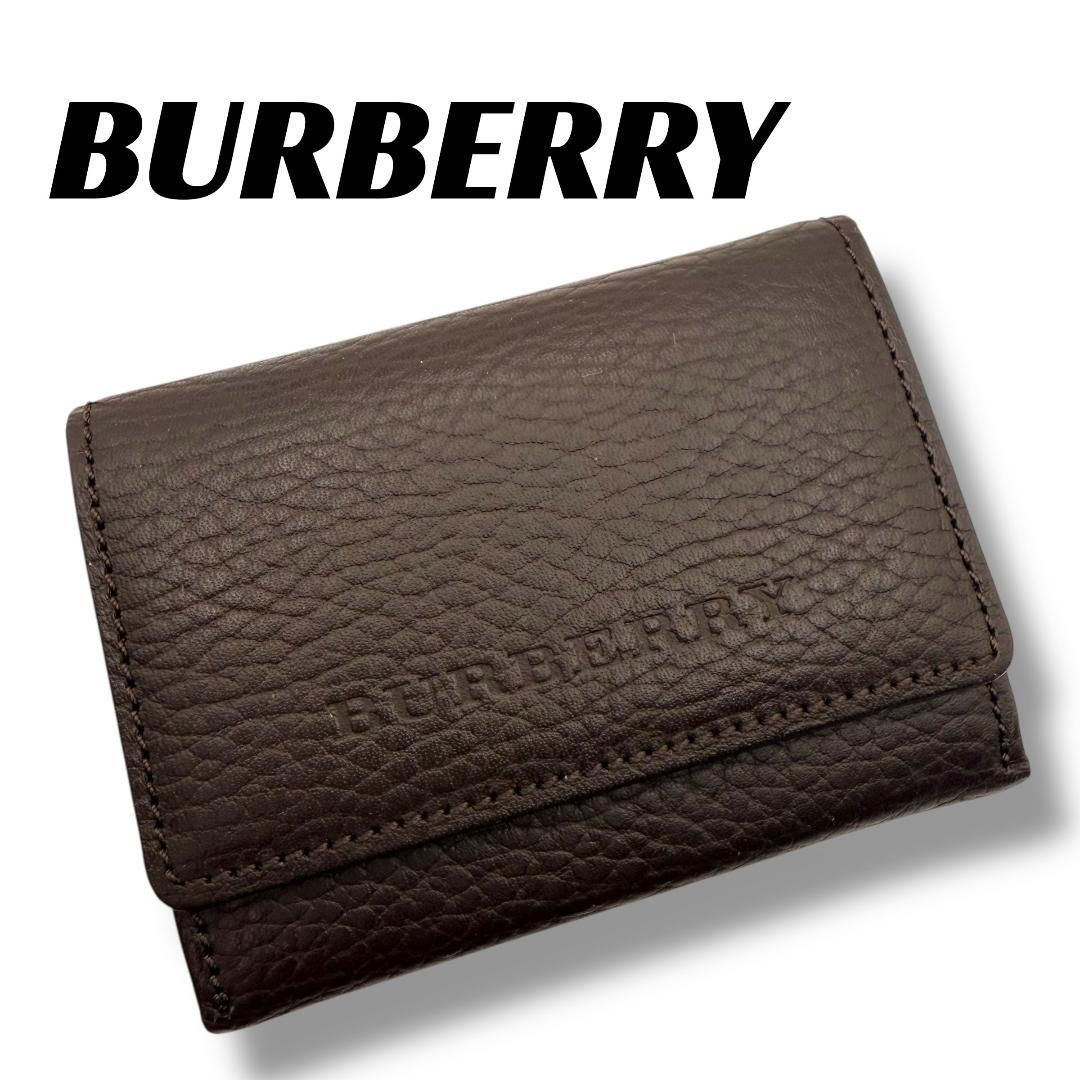 未使用に近い】バーバリー 名刺カードケース ノバチェック ブラウン