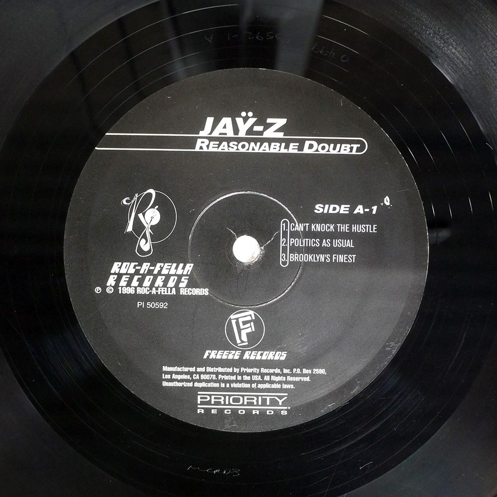 US盤 JAY-Z/REASONABLE DOUBT/ROC-A-FELLA P150592 LP - メルカリ