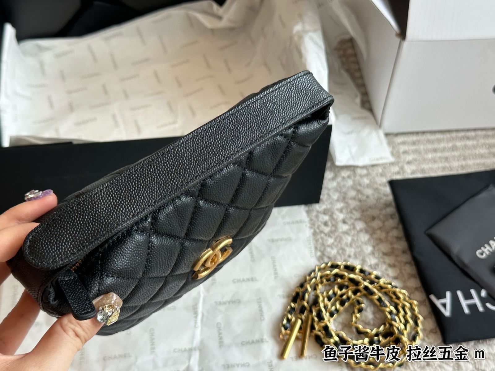 今日特価】Chanel 25P Embossed Logo Lunch Box Bag / シャネル