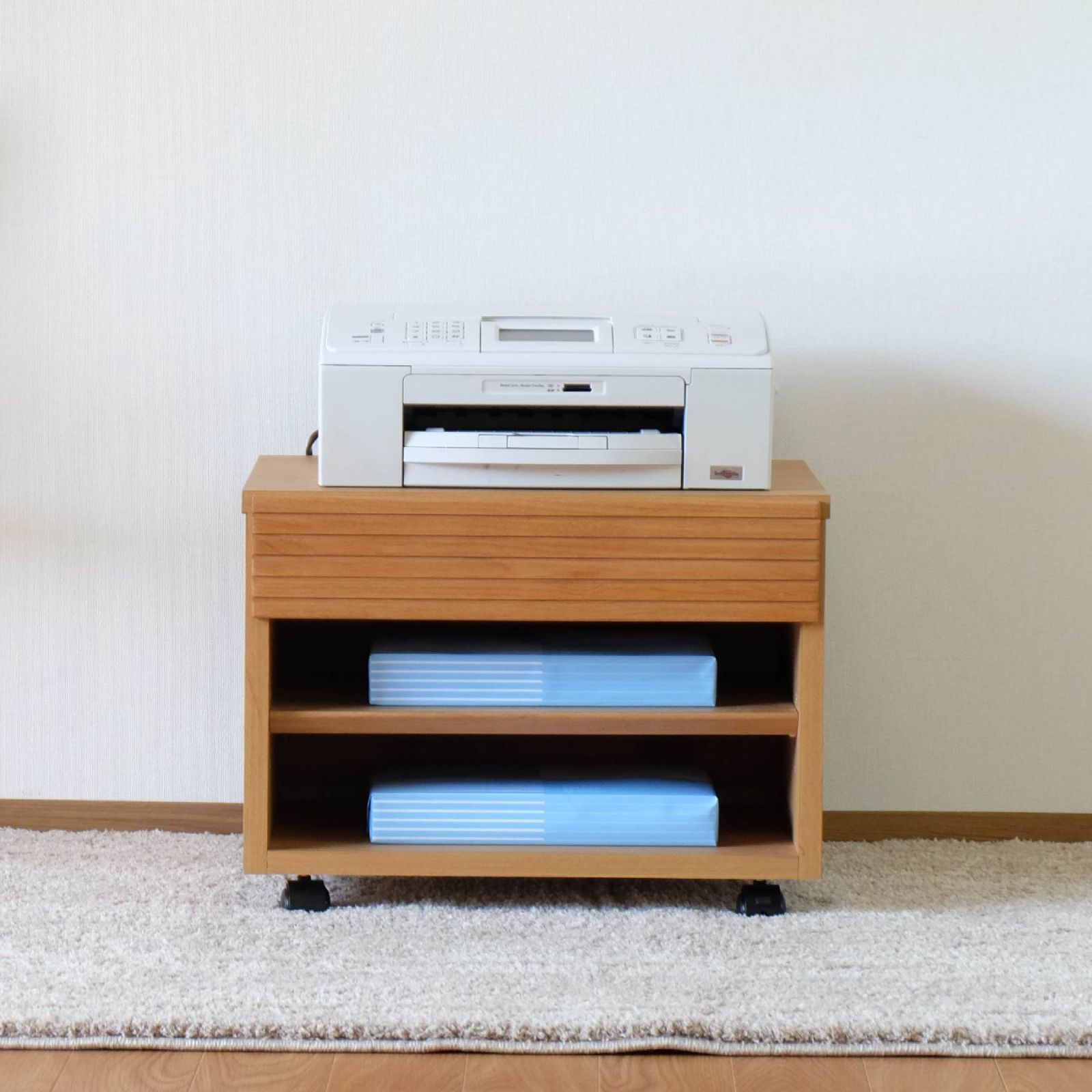 【数量限定】プリンターカート プリンタ プリンターカート (AL-NA) H38 ワゴン 50 CART PRINTER アルダー PURE 高さ38 幅50 キャスター ナチュラル アルダー材 ISSEIKI