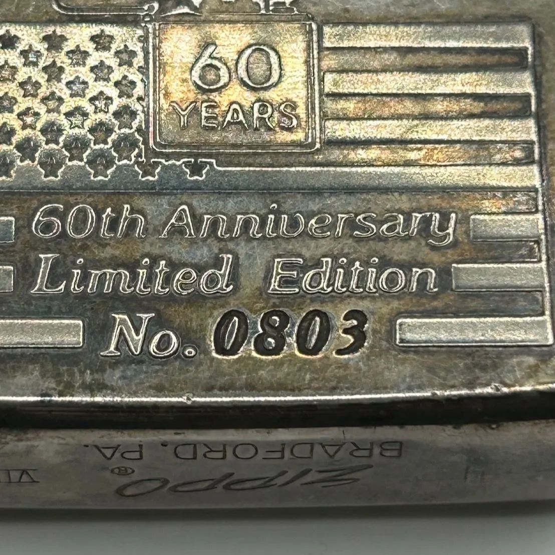 ZIPPO 限定 ライター 純銀 スターリングシルバー G.G.B 60周年