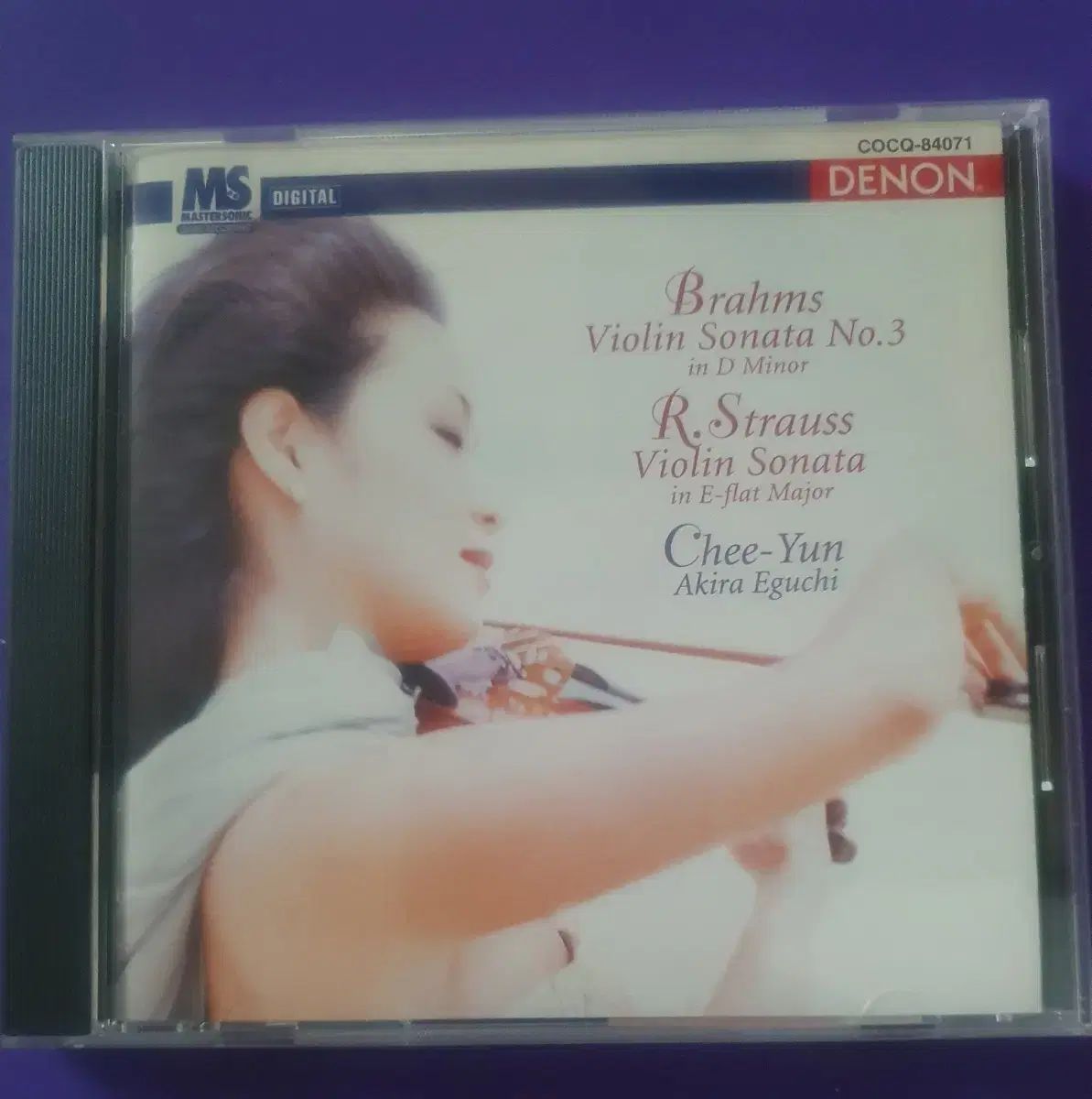 開梱/ CD chee ー yun ブラームス/シュトラウス バイオリン ソナタ