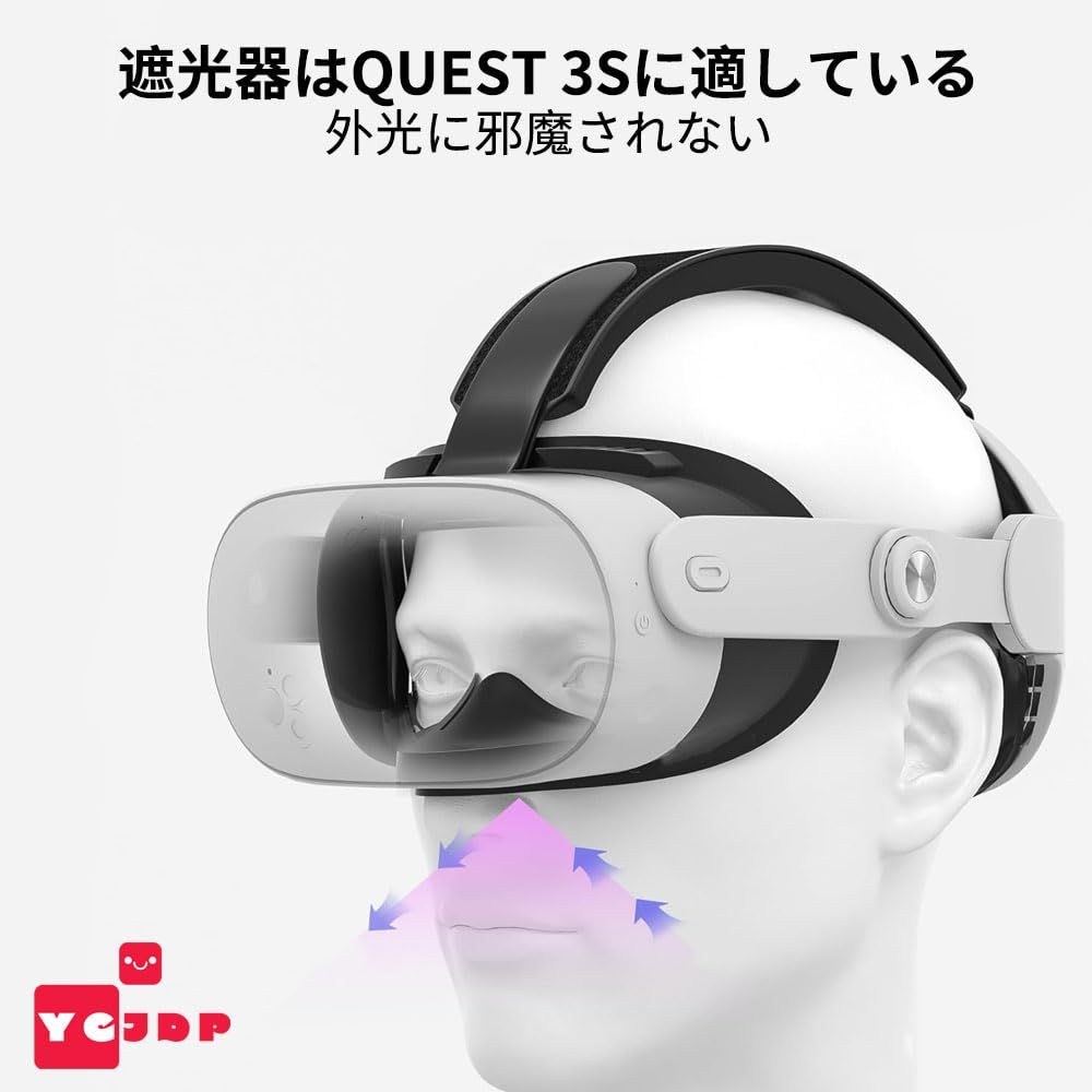 For Meta Quest 3S 用カバー アイマスク フェイスマスクYCJDP