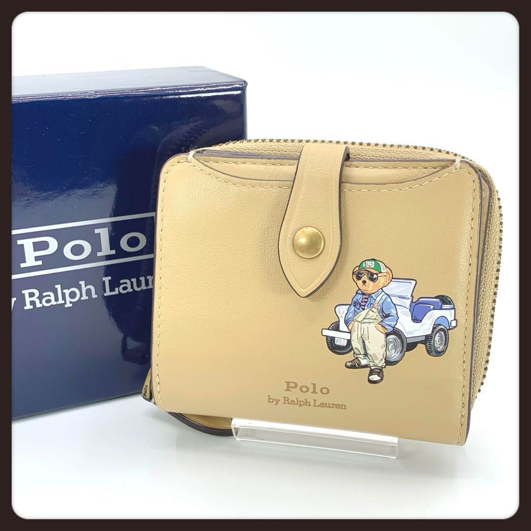 未使用級 Ralph Lauren ラルフローレン 二つ折り財布 財布 クマ