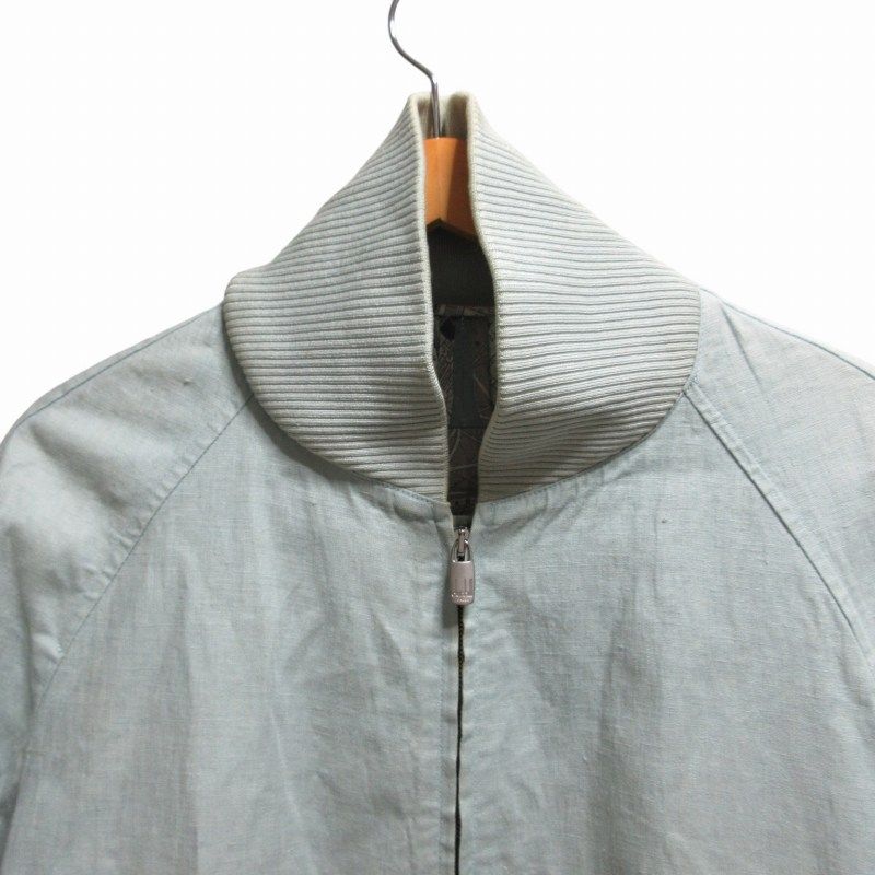 ダンヒル dunhill ジップアップブルゾン リネンジャケット 地図