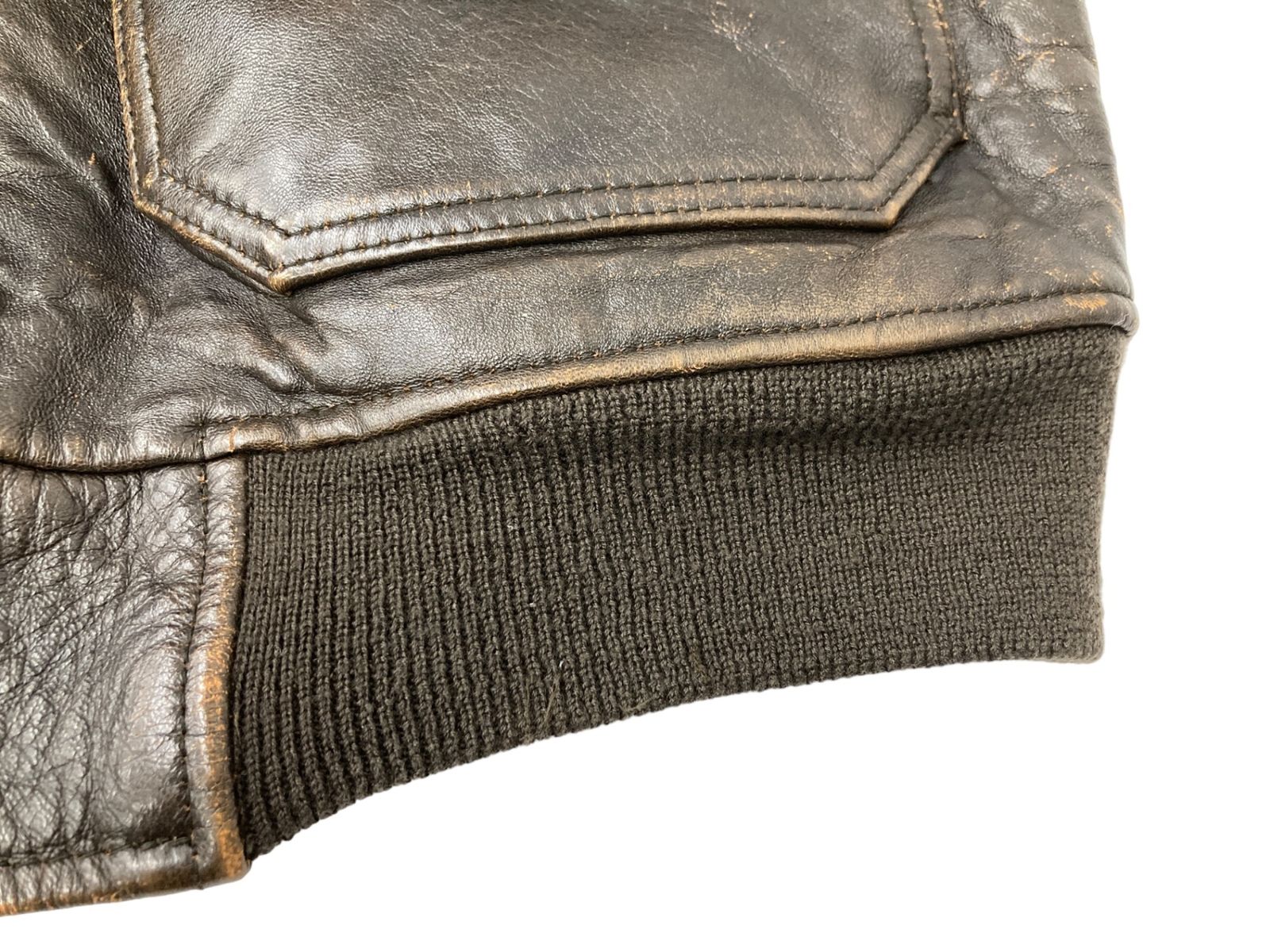 A−2 HUMAN BEINGヒューマン ビーイング ヴィンテージ シブ色 HUMAN BEING (ヒューマンビーイング) 牛革 レザー フライトジャケット