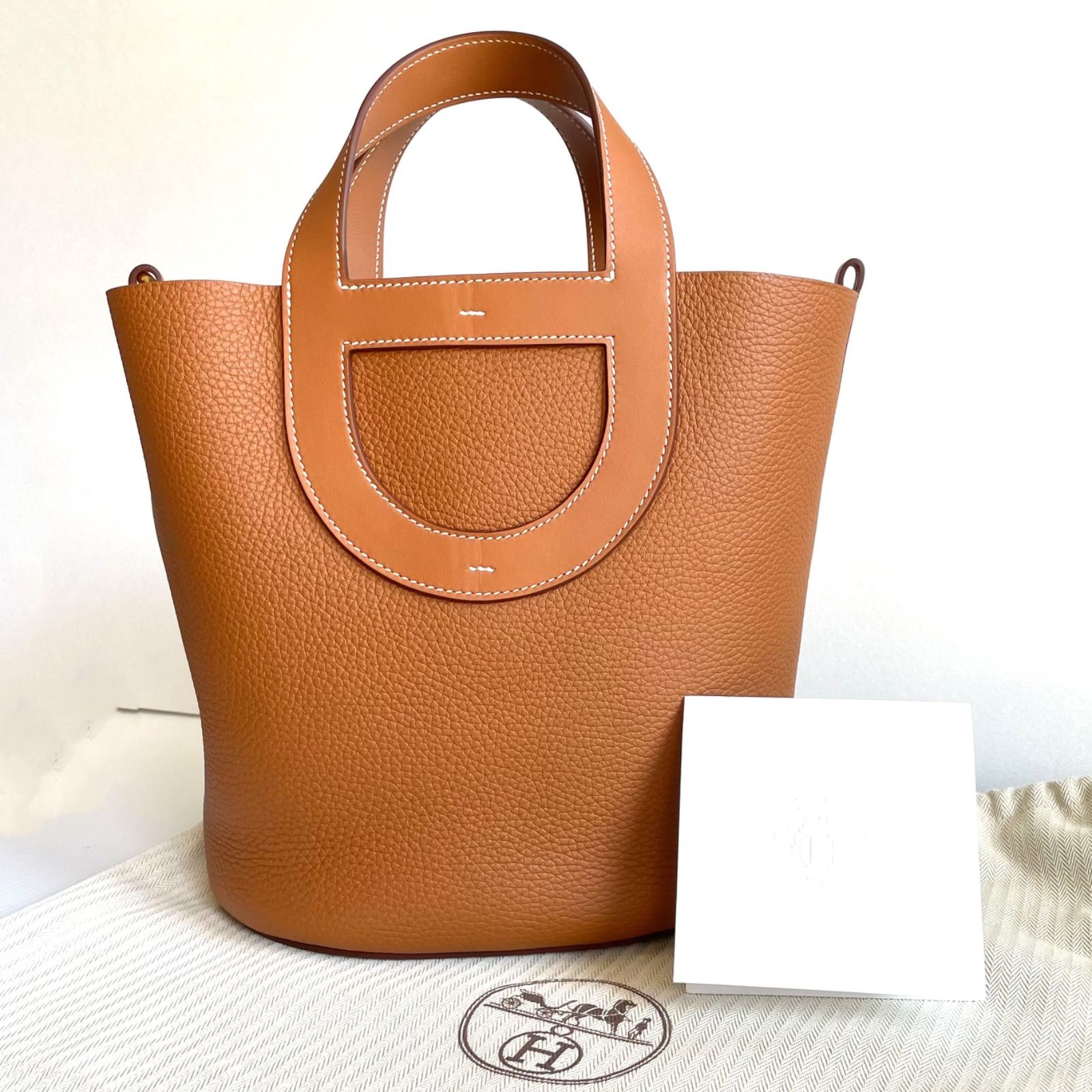 未使用品 HERMES エルメス インザループ 23 ゴールド ハンドバック 