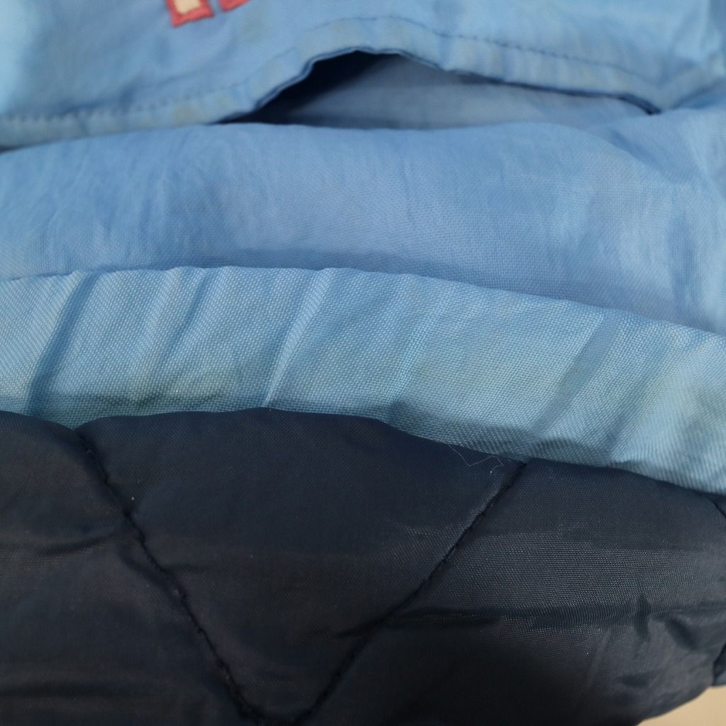 90年代 STARTER スターター ノースカリフォルニア 中綿ナイロンジャケット 防寒 防風 カレッジ ブルー (メンズ XL) 中古 古着  N6727
