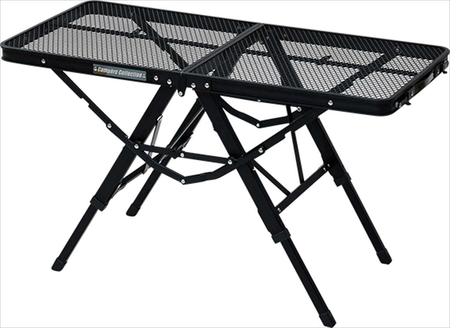 【迅速発送】キャンパーズコレクション(Campers Collection)  山善 タフライトアクションテーブル ブラック TAT-8640(MBK) 本体サイズ:幅87.5×奥行40.5×高さ35.5/50/60cm