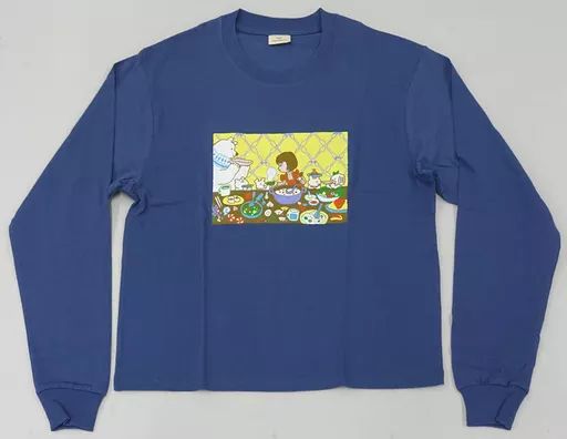 格安，限定セール 【中古】衣類 ＠小豆 あんたたち～、ごはんよ～ロンT おしゃブルー フツウサイズ MUUU公式オンラインストア限定 Tシャツ・アパレル