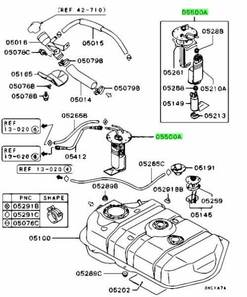 ミツビシ 純正 ミニキャブ U61T フューエルポンプ Minicab Fuel Pump Mitsubishi 三菱 未使用 Genuine メーカー純正品 JDM OEM