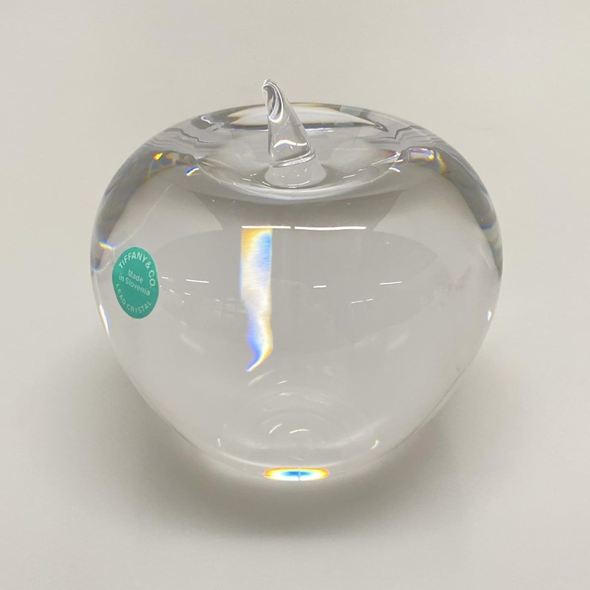 ティファニー　りんご　置物 TIFFANY&Co.(ティファニー) 小物美品 - クリア ペーパーウェイト