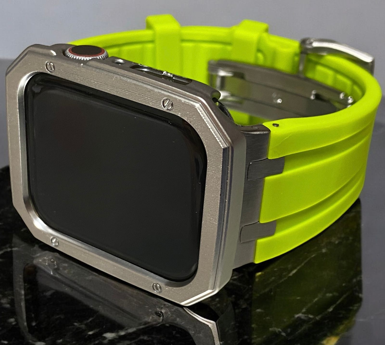 アップルウォッチラバーバンドベルトウルトラAppleWatchカバーケース566 : アップルウォッチ 用 ウルトラ ULTRA 49mm ステンレス