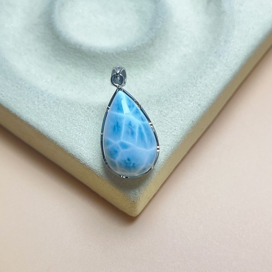 0728-07 ラリマーのお星様 ペンダントトップ ブルーペクトライト