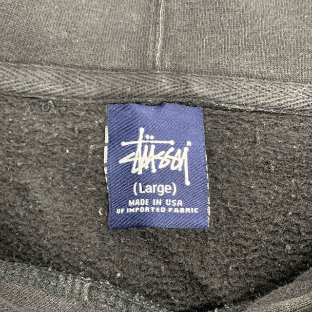 90s 後期 OLD Stussy プルオーバー パーカー L made in USA 紺タグ  