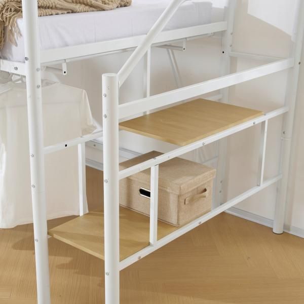 システムベット ロフトベッド パイプベッド 耐荷重150kg 高さ130cm セミダブル ロータイプ 棚 収納 北欧風 大人 子供部屋 スチール 耐震 ベッドセミダブル WWW_USTAUSTRALIA_COM_AU