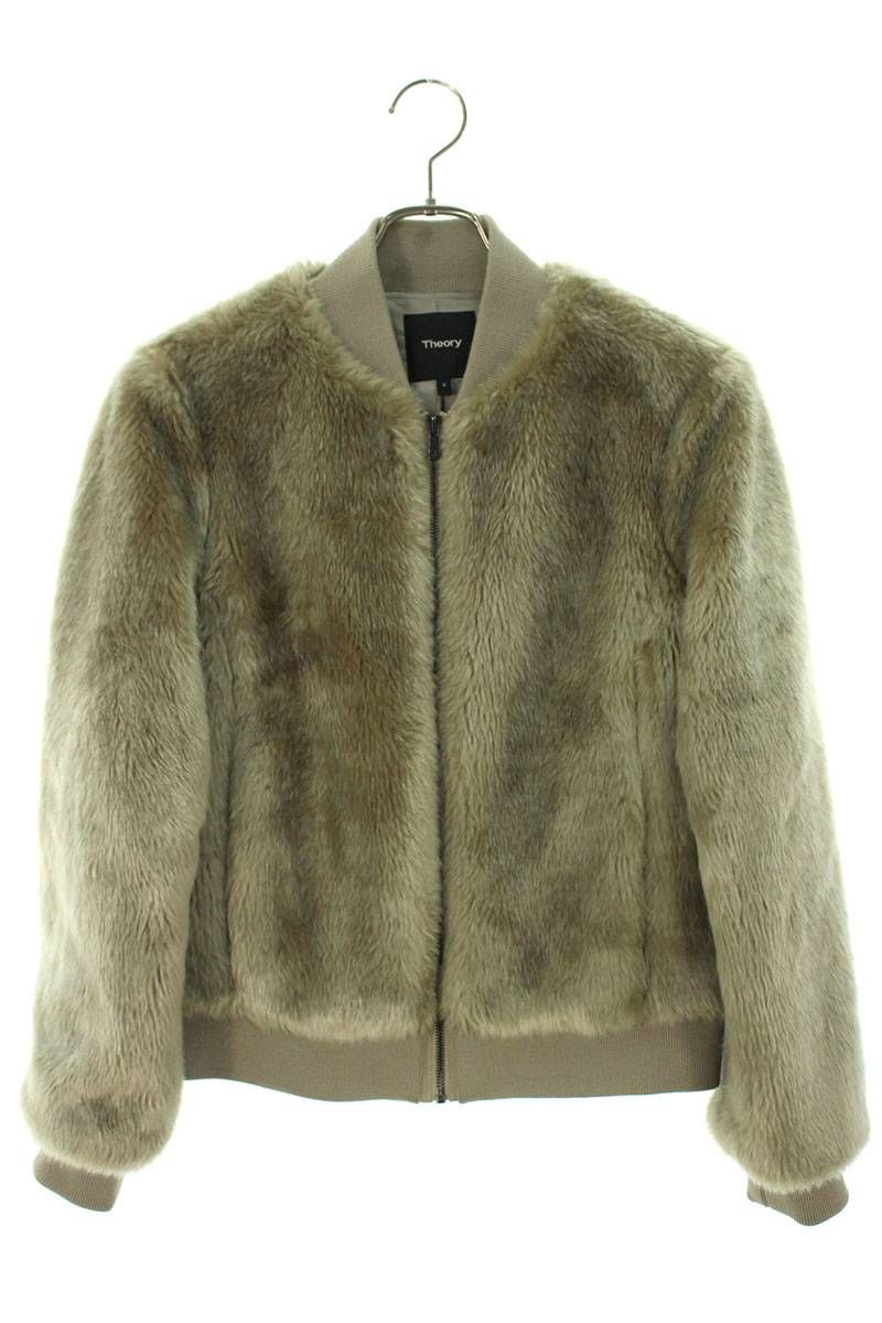 セオリー FAUX FUR SHEARLING BOMBER エコファーボンバージャケット