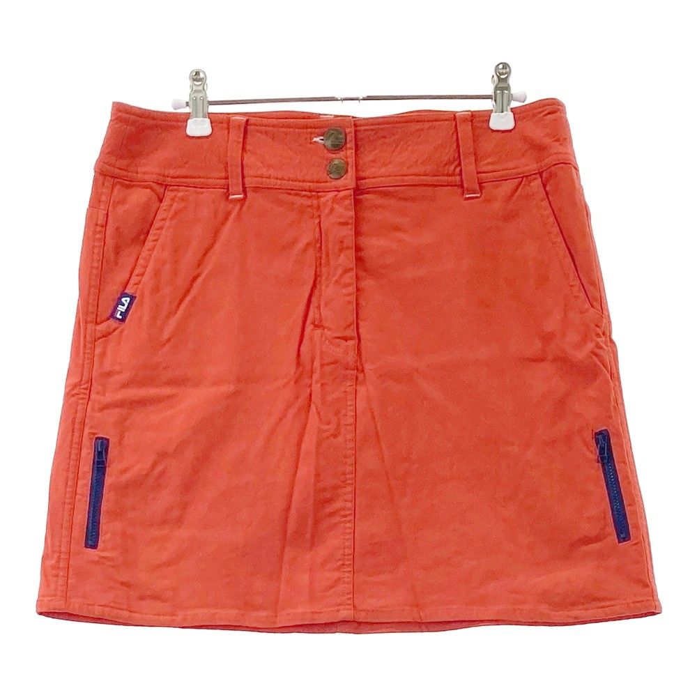 サイズ：LL FILA GOLF フィラゴルフ CO4IL301 裏起毛 ストレッチスカート  オレンジ系 [240101346943]# ゴルフウェア レディース ストスト
