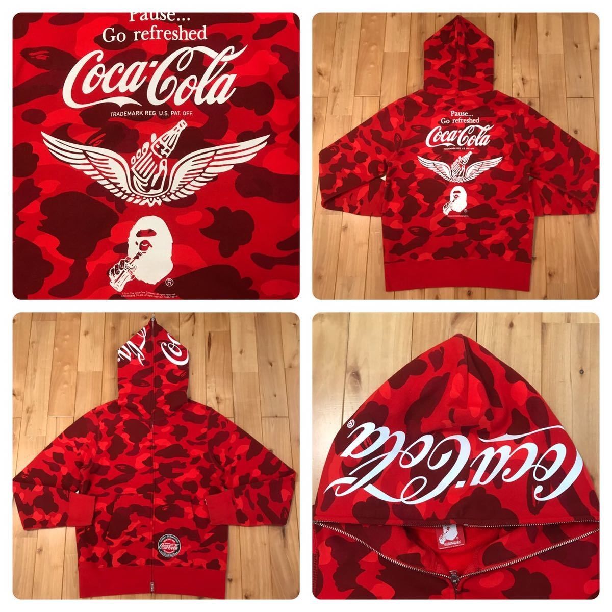 コカコーラ BAPE camo パーカー ape 000000007772